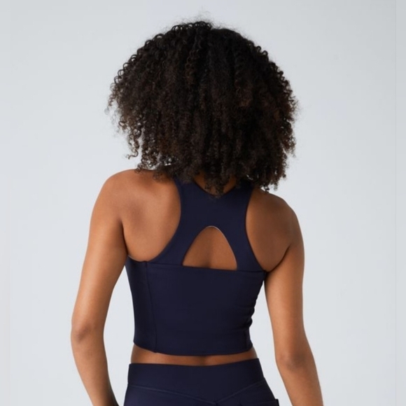 Halara Speedwave Zipper Racerback Cut Out Quick Dry Crop Top - Picture 7 of 7